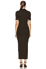 SPRWMN Rib Polo Maxi Dress in Americano, view 3, click to view large image.