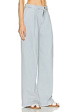 SPRWMN Pleated Denim Trouser in Bruni, view 2, click to view large image.