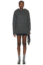 SPRWMN Heavy Cashmere Oversized Hoodie in Flannel, view 4, click to view large image.