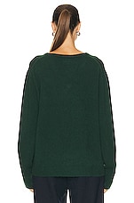 SPRWMN Classic V-neck Sweater in Bottle, view 3, click to view large image.
