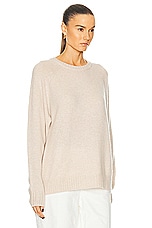 SPRWMN Spring Classic Loose Gauge Crew Neck Sweater in Wheat, view 2, click to view large image.