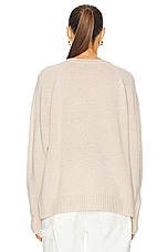 SPRWMN Spring Classic Loose Gauge Crew Neck Sweater in Wheat, view 3, click to view large image.
