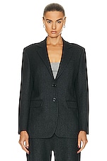 SPRWMN Oversized Blazer in Charcoal, view 2, click to view large image.