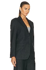SPRWMN Oversized Blazer in Charcoal, view 3, click to view large image.