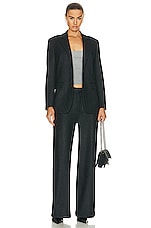 SPRWMN Oversized Blazer in Charcoal, view 5, click to view large image.