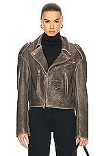 SPRWMN Biker Jacket in Grey, view 1, click to view large image.