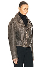 SPRWMN Biker Jacket in Grey, view 2, click to view large image.