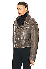 SPRWMN Biker Jacket in Grey, view 3, click to view large image.