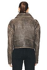 SPRWMN Biker Jacket in Grey, view 4, click to view large image.