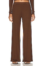 SPRWMN Wide Leg Pant in Walnut, view 1, click to view large image.