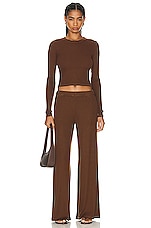 SPRWMN Wide Leg Pant in Walnut, view 4, click to view large image.