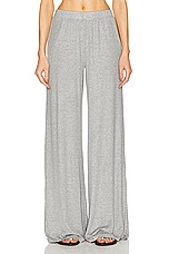 SPRWMN Rib Wide Leg Pant in Heather Grey, view 1, click to view large image.