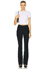 SPRWMN Micro Flare Pant in Black, view 4, click to view large image.