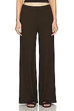 SPRWMN Rib Wide Leg Pant in Americano, view 1, click to view large image.