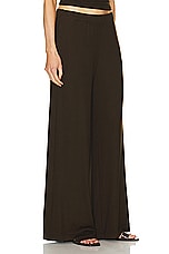 SPRWMN Rib Wide Leg Pant in Americano, view 2, click to view large image.