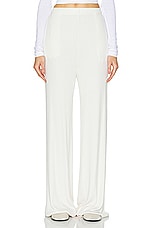 SPRWMN Rib Wide Leg Pant in Creme, view 1, click to view large image.