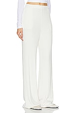 SPRWMN Rib Wide Leg Pant in Creme, view 2, click to view large image.