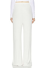 SPRWMN Rib Wide Leg Pant in Creme, view 3, click to view large image.