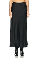 SPRWMN Bias Maxi Skirt in Black, view 1, click to view large image.