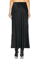 SPRWMN Bias Maxi Skirt in Black, view 3, click to view large image.