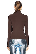 SPRWMN City Long Sleeve Top in Dark Chocolate, view 3, click to view large image.
