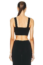 SPRWMN Micro Straps Tube Top in Black, view 3, click to view large image.