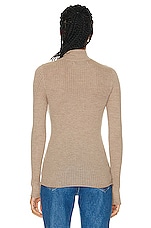 SPRWMN Mock Neck Top in Camel, view 3, click to view large image.