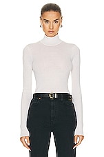 SPRWMN Mock Neck Top in Chalk, view 1, click to view large image.