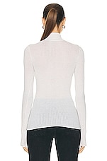 SPRWMN Mock Neck Top in Chalk, view 3, click to view large image.