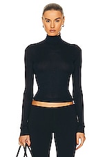 SPRWMN Mock Neck Top in Inkwell, view 1, click to view large image.