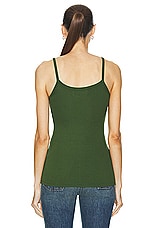 SPRWMN V Neck Tank Top in Artichoke, view 3, click to view large image.