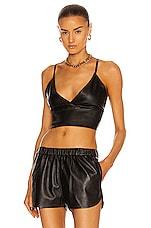 SPRWMN Bralette Top in Black, view 1, click to view large image.