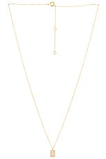 STONE AND STRAND Tagged Diamond Pendant Necklace in Gold & White, view 1, click to view large image.