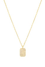 STONE AND STRAND Tagged Diamond Pendant Necklace in Gold & White, view 3, click to view large image.