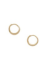 STONE AND STRAND Gold Trio Hoop Earrings in 10k Yellow Gold, view 2, click to view large image.