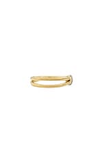 STONE AND STRAND Twinkling Twine Pave Duo Ring in 10k Yellow Gold, view 3, click to view large image.