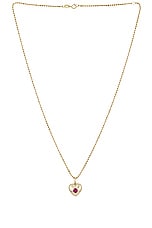 STONE AND STRAND Heart And Soul Ruby Necklace in 10k Yellow Gold & Ruby, view 1, click to view large image.