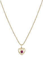 STONE AND STRAND Heart And Soul Ruby Necklace in 10k Yellow Gold & Ruby, view 3, click to view large image.