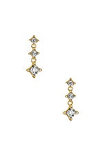 STONE AND STRAND Bright Lights Drop Earrings in 14k Yellow Gold & White Diamond, view 1, click to view large image.