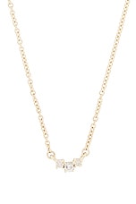 STONE AND STRAND Dainty Diamond Trio Necklace in 14k Yellow Gold & White Diamond, view 2, click to view large image.