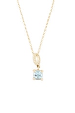 STONE AND STRAND Blue Lagoon Aquamarine Necklace in 10k Yellow Gold & Aquamarine, view 2, click to view large image.