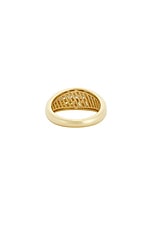 STONE AND STRAND Pave Pistachio Dome Ring in 10k Yellow Gold & White Diamond, view 4, click to view large image.