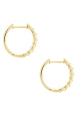 STONE AND STRAND La Scala Hoop Earrings in 10k Yellow Gold & Lab Diamond, view 3, click to view large image.