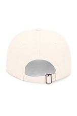 Sporty & Rich Team Logo Embroidered Hat in Cream, view 2, click to view large image.