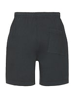 Sporty & Rich California Gym Shorts in Faded Black, view 2, click to view large image.