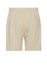 Sporty & Rich Embroidered Gym Shorts in Elephant, view 2, click to view large image.