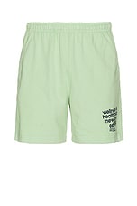 Sporty & Rich Usa Health Club Gym Shorts in Thyme, view 1, click to view large image.