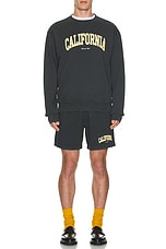 Sporty & Rich California Crewneck in Faded Black, view 4, click to view large image.