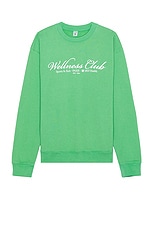 Sporty & Rich 1800 Health Crewneck in Verde, view 1, click to view large image.