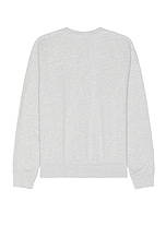 Sporty & Rich Starter Crewneck in Heathery Grey & Navy, view 2, click to view large image.